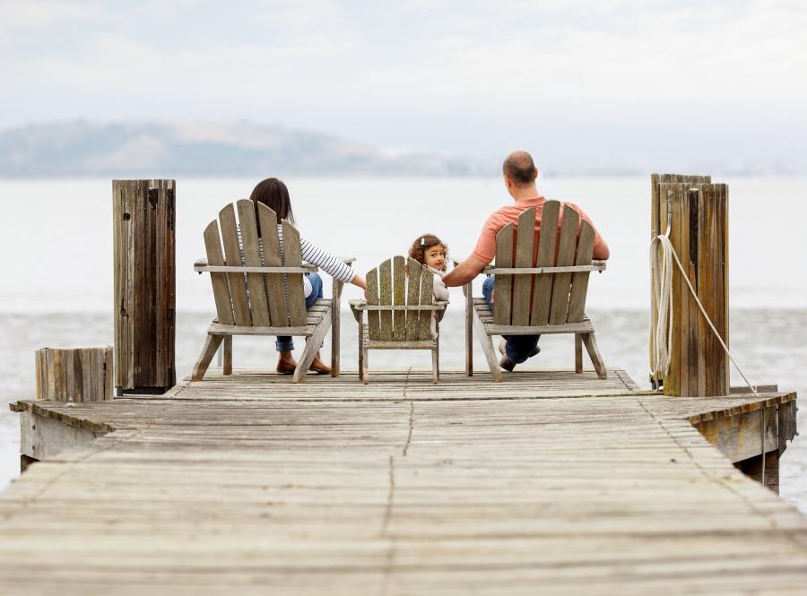 Family at dock